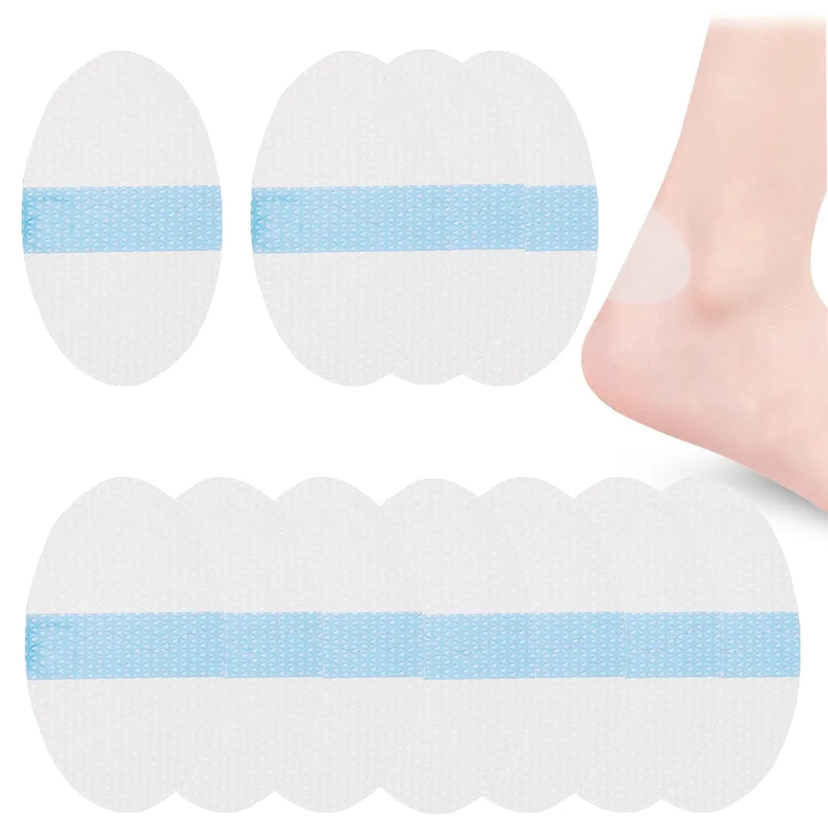 20 Pcs Blister Plasters, Invisible Blister Bandages Waterproof Blister Cushion Pads Heel Blister Plasters Prevention Cushion for Heel Feet Toes