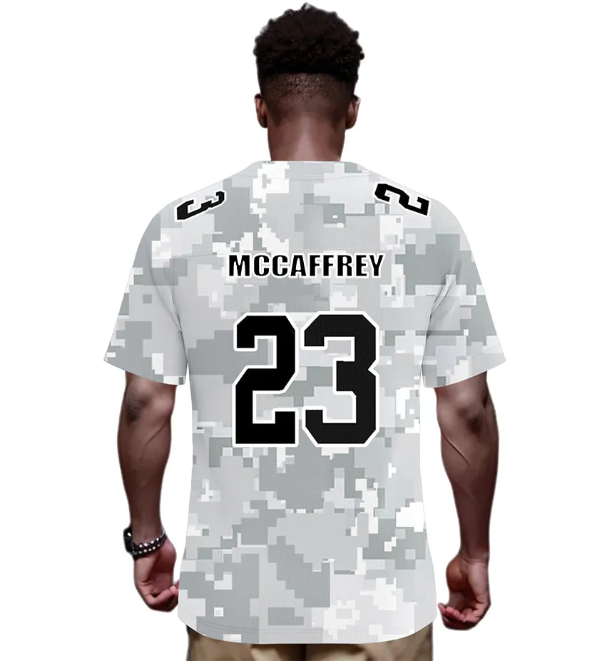 #23 McCaffrey San Francisco 49ers Jersey Salute to Star Players Camouflage Jersey American Football New Fashion Jersey