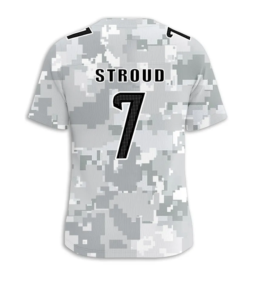 #7 Stroud Houston Texans Jersey Salute to Star Players Camouflage Jersey American Football New Fashion Jersey