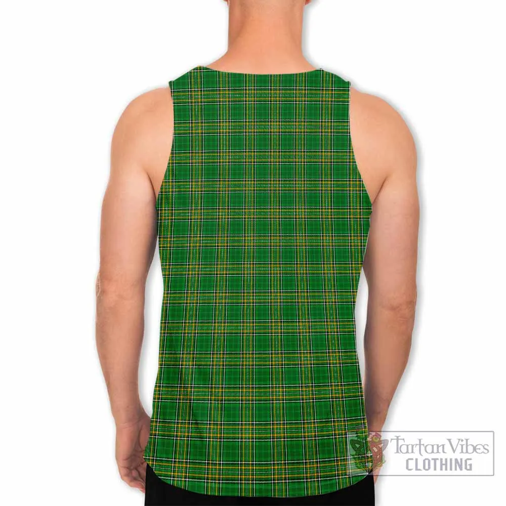 Abbott Irish Clan Tartan Men's Tank Top with Coat of Arms