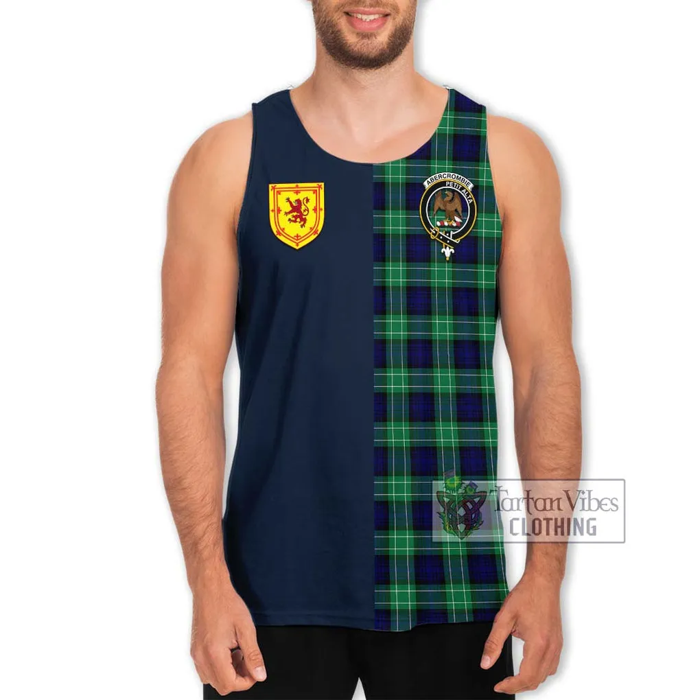 Abercrombie Tartan Men's Tank Top Alba with Scottish Lion Royal Arm Half Style