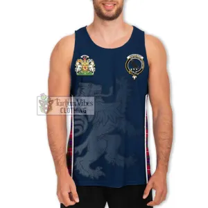 Abernethy Tartan Men's Tank Top with Family Crest and Lion Rampant Vibes Sport Style