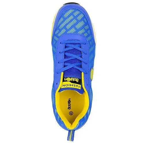 Action Shoes Men's Blue-Yellow Running Shoes - 7 UK/India (41 EU)(1555-BLUE-YELLOW)