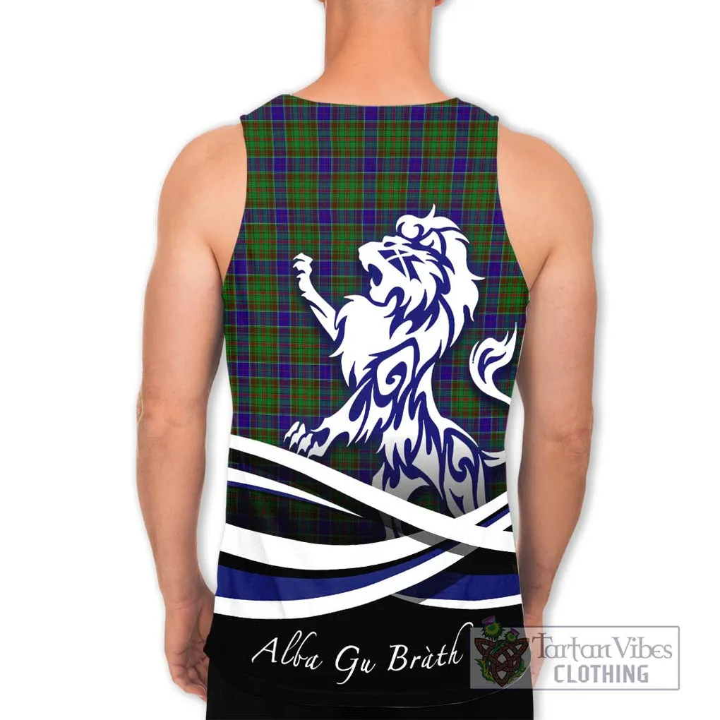 Adam Tartan Men's Tank Top with Alba Gu Brath Regal Lion Emblem