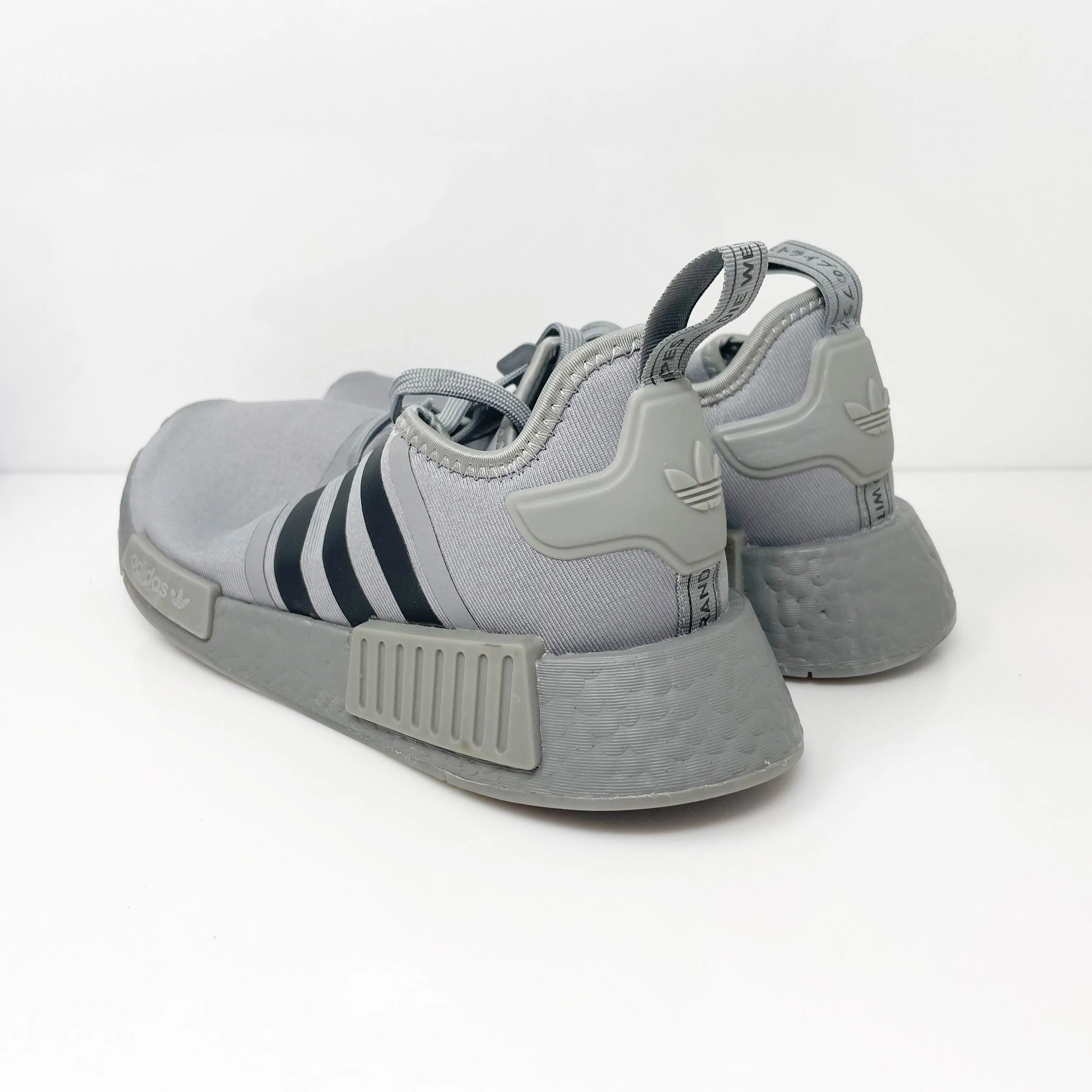 Adidas Boys NMD R1 HQ1661 Gray Running Shoes Sneakers Size 6.5