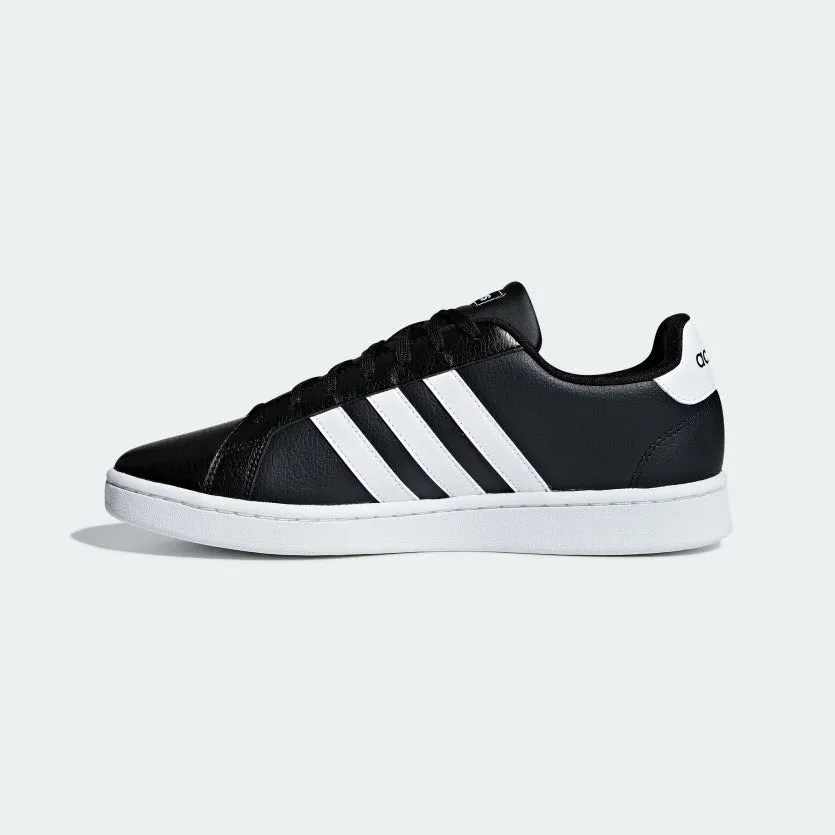 Adidas Grand Court Shoes Black White F36393