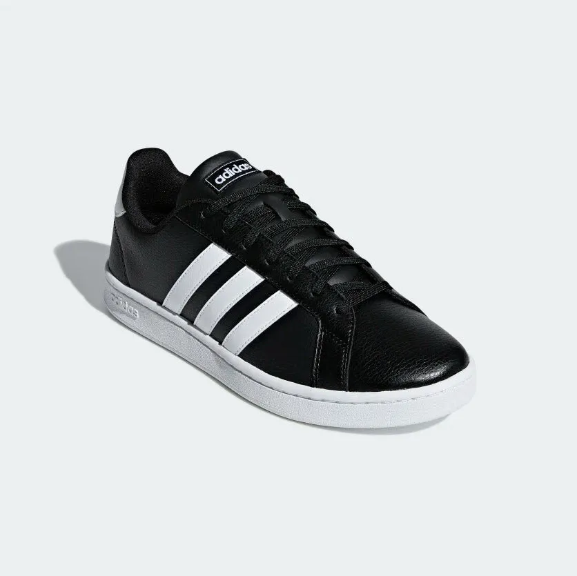 Adidas Grand Court Shoes Black White F36393