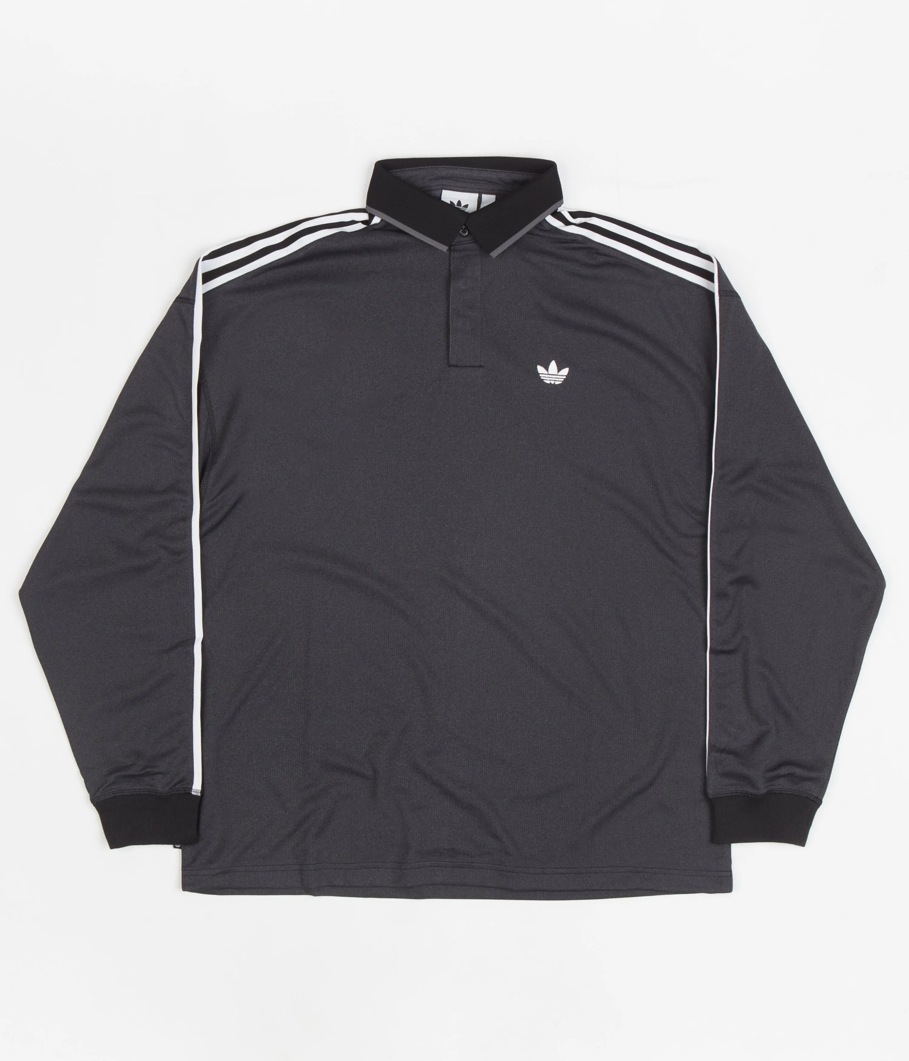 Adidas Long Sleeve Football Jersey - Black / Grey Five / White