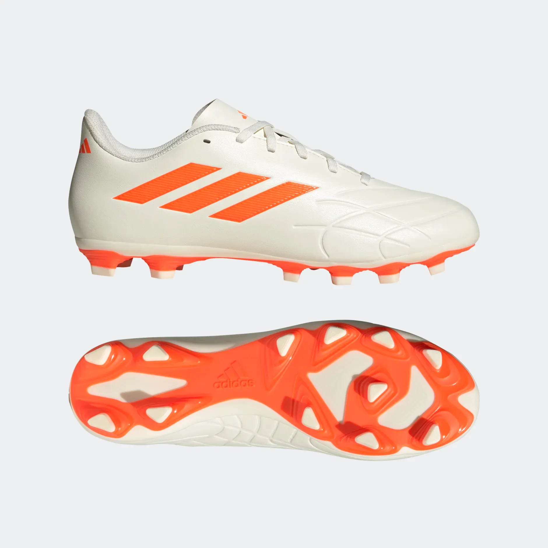 Adidas Men's Copa Pure.4 Flexible Ground Boots - Off White / Solar Orange