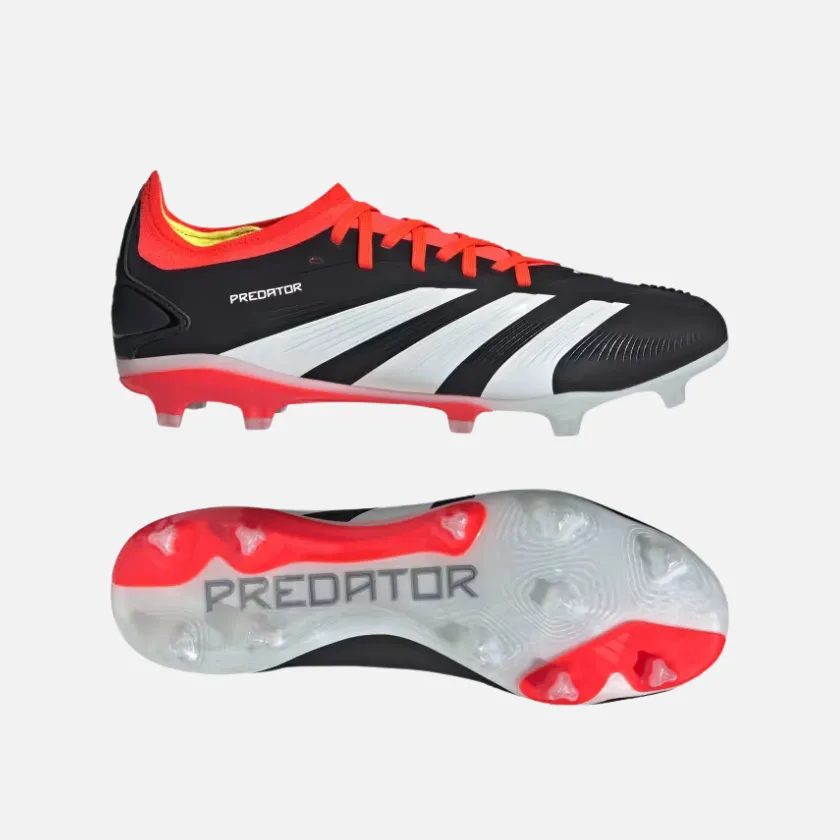 Adidas Predator 24 Pro Firm Football Ground Shoes - Core Black/Cloud White/Solar Red