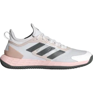 Adidas Ubersonic 4.1 Clay Court Tennis Shoes (Ladies) - White/Grey Four/Sandy Pink Metallic