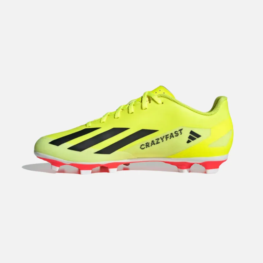 Adidas X Crazyfast Club Flexible Ground Unisex Football Shoes -Team Solar Yellow 2/Core Black/Cloud White