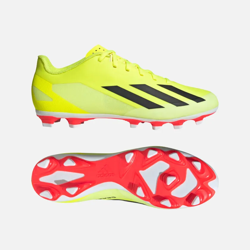 Adidas X Crazyfast Club Flexible Ground Unisex Football Shoes -Team Solar Yellow 2/Core Black/Cloud White