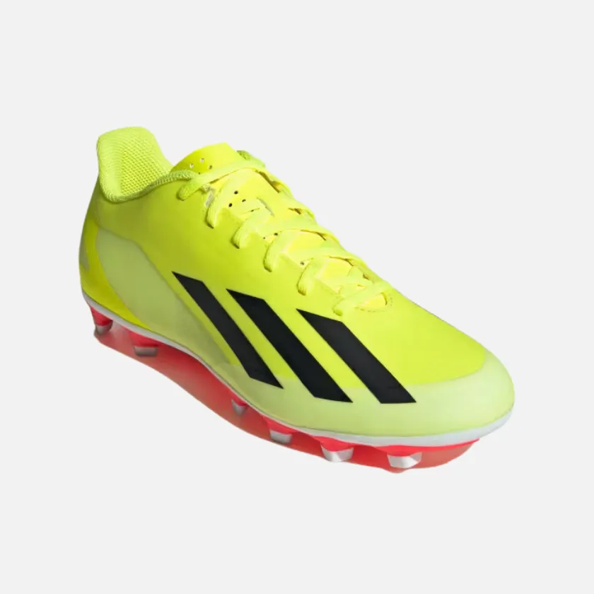 Adidas X Crazyfast Club Flexible Ground Unisex Football Shoes -Team Solar Yellow 2/Core Black/Cloud White