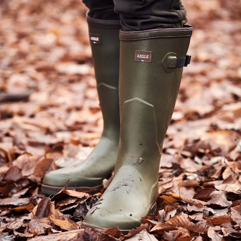 Aigle Parcours 2 ISO Neoprene Wellington Boots - Kaki