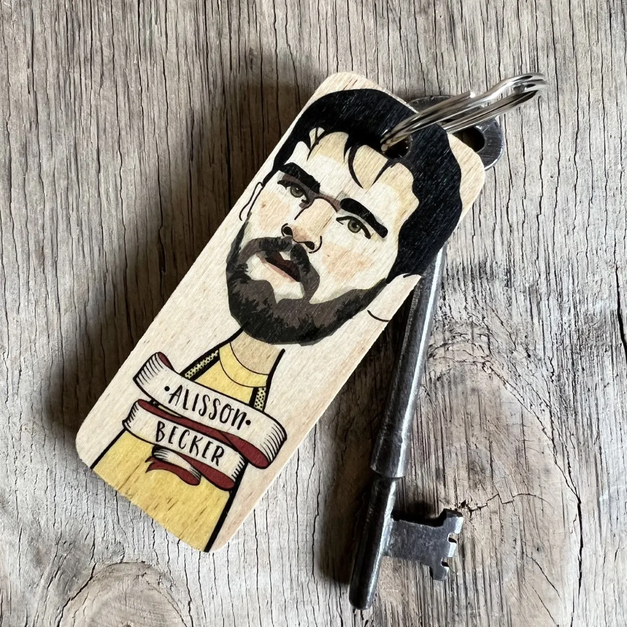 Alisson Becker - Character Wooden Keyring - RWKR1