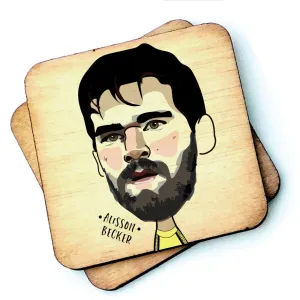 Alisson Becker - Wooden Coaster - RWC1