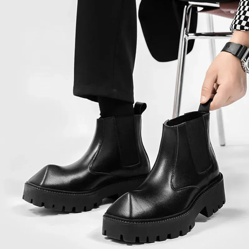 Amozae- Eungam Angled Toe Chelsea Boots