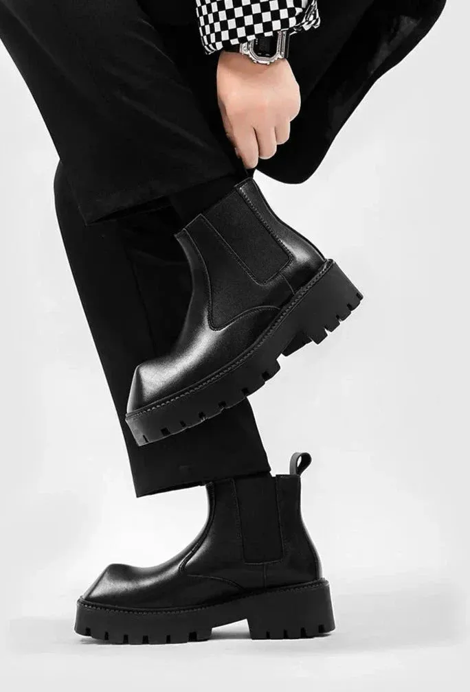 Amozae- Eungam Angled Toe Chelsea Boots