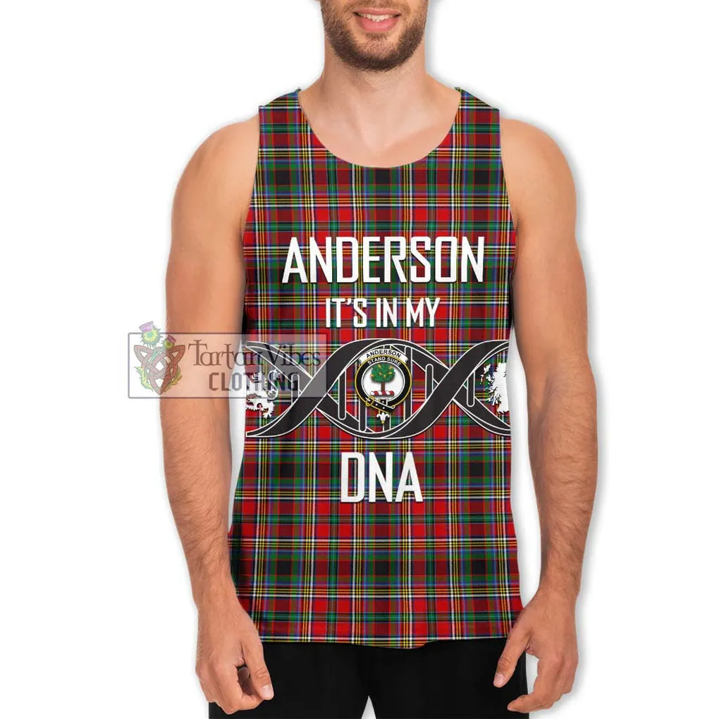 Anderson of Arbrake Tartan Men's Tank Top with Family Crest DNA In Me Style