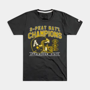 App State Football 2005-2007 3-Peat Champs Tee