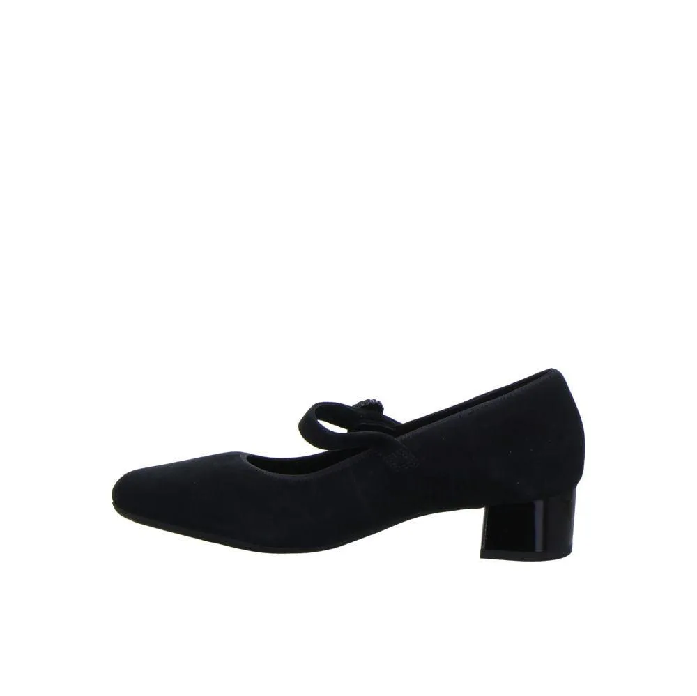 Ara Nizza Black Suede Mary Jane Shoe