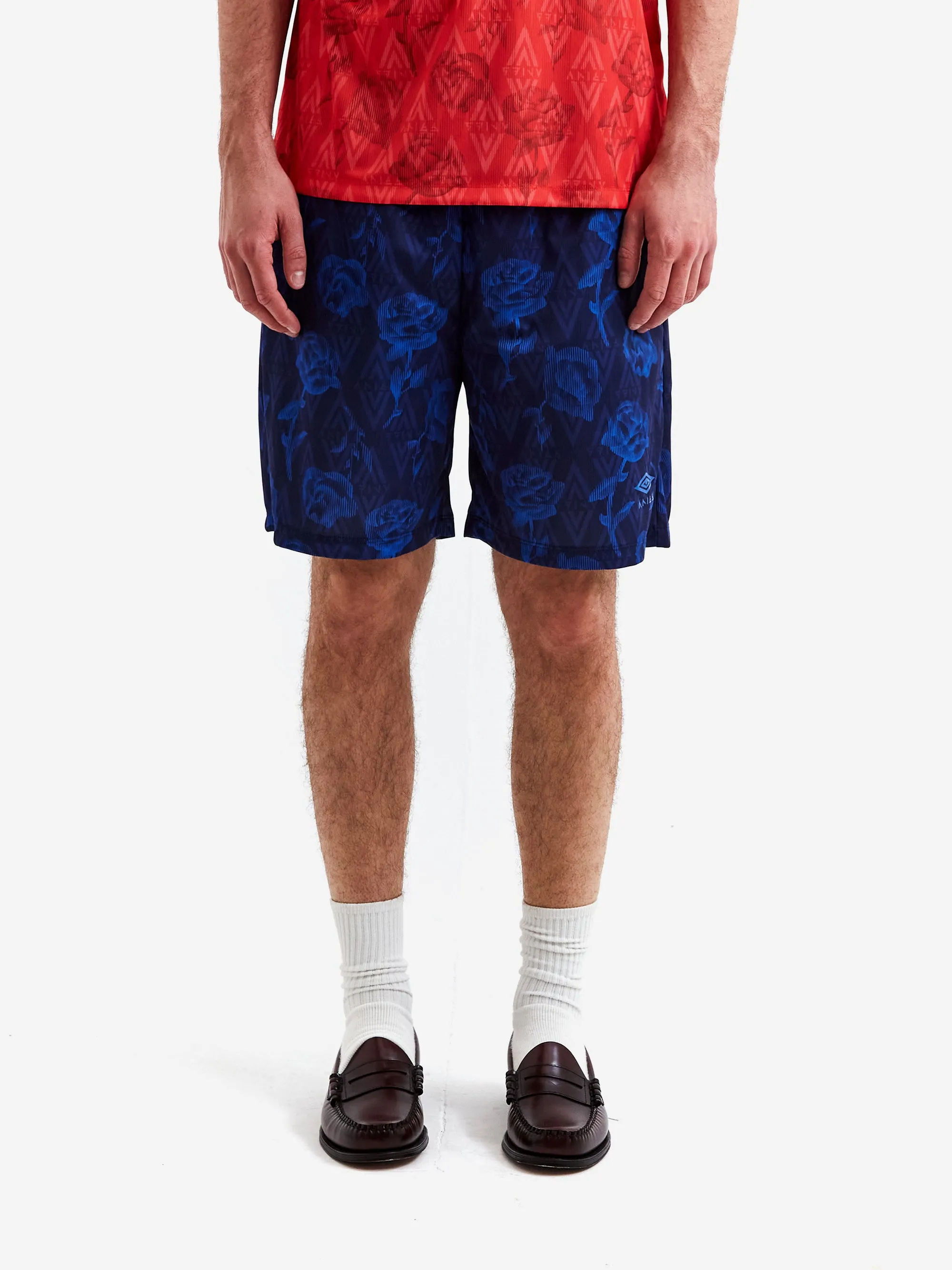 Aries x Umbro Roses Football Shorts - Blue