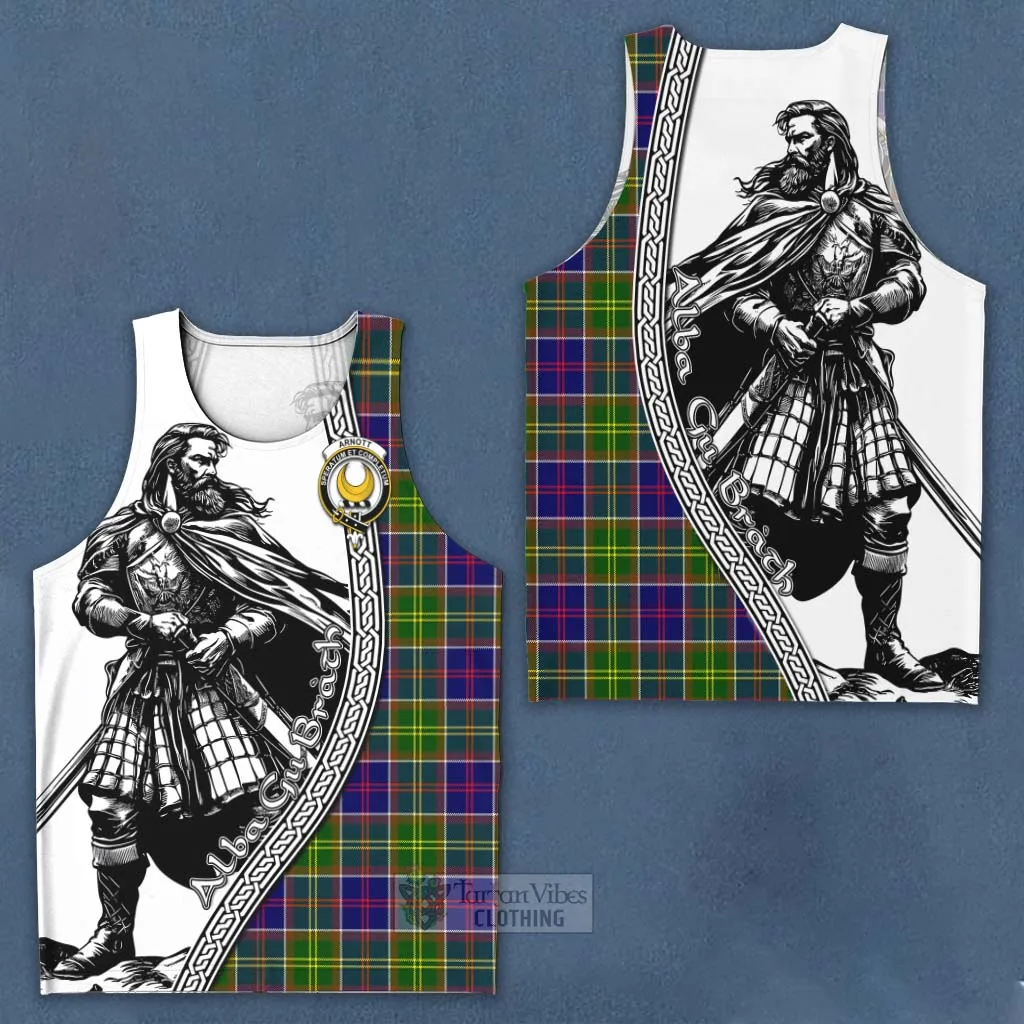 Arnott Tartan Clan Crest Men's Tank Top with Highlander Warrior Celtic Style