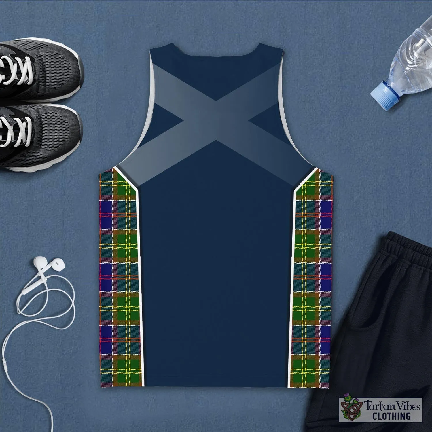 Arnott Tartan Men's Tanks Top with Family Crest and Scottish Thistle Vibes Sport Style