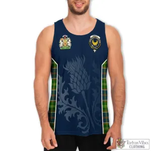 Arnott Tartan Men's Tanks Top with Family Crest and Scottish Thistle Vibes Sport Style