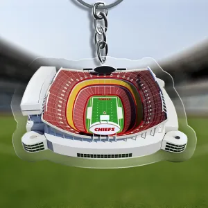 Arrowhead Stadium Gifts For Football Fan Acrylic Keychain American Football Field Kansas City Chiefs