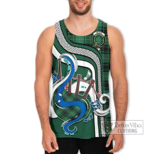 Arthur Ancient Tartan Men's Tank Top with Epic Bagpipe Style