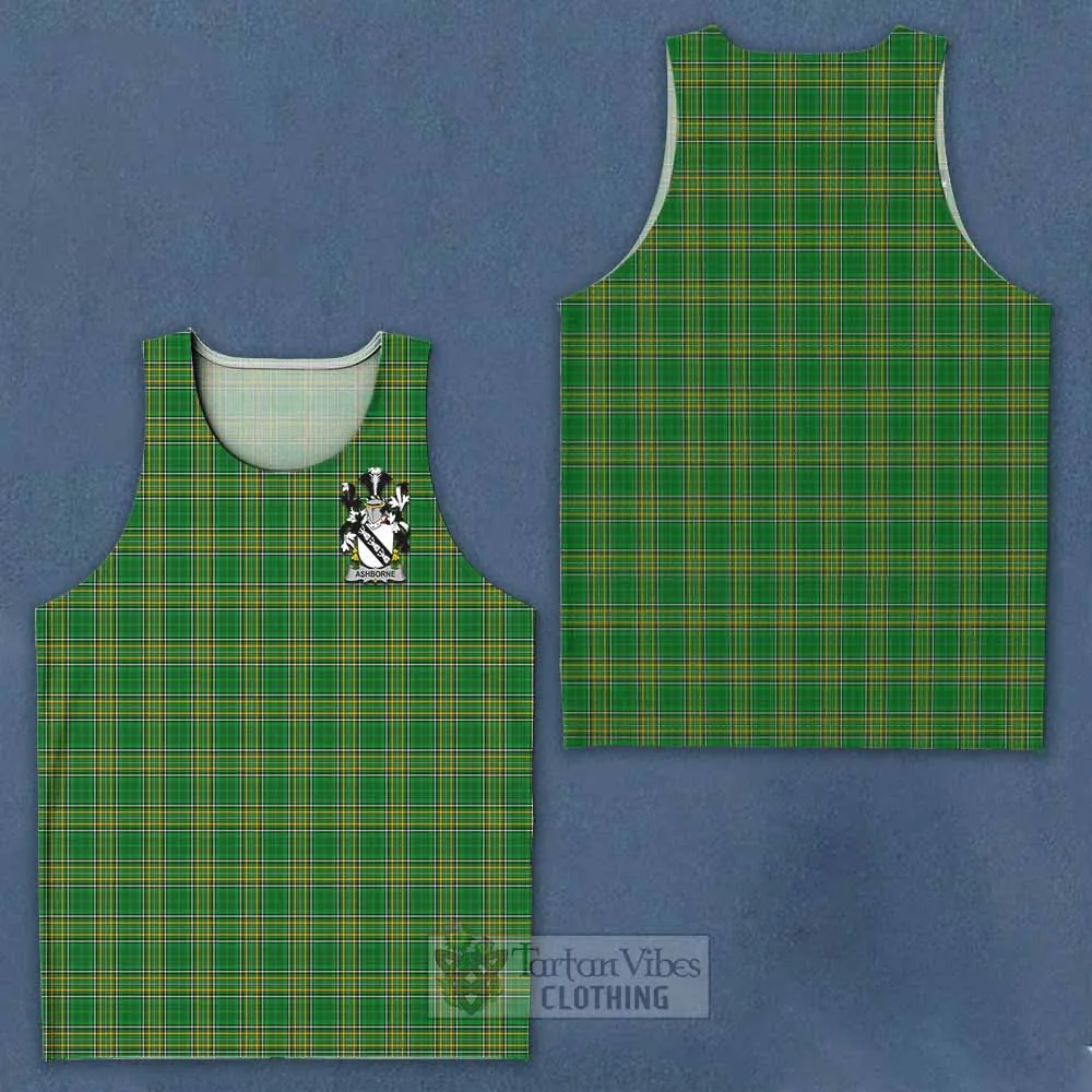 Ashborne Irish Clan Tartan Men's Tank Top with Coat of Arms