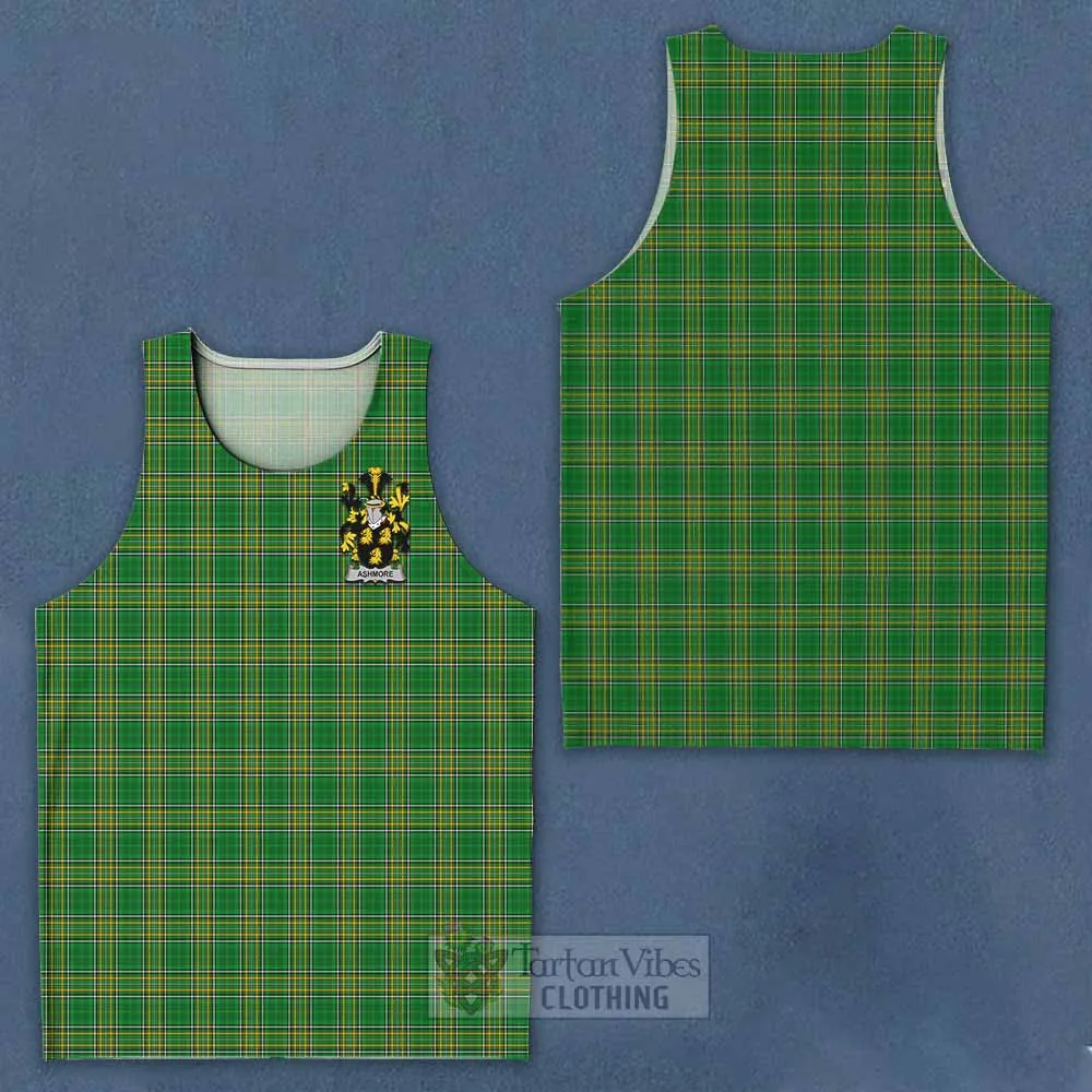 Ashmore Irish Clan Tartan Men's Tank Top with Coat of Arms