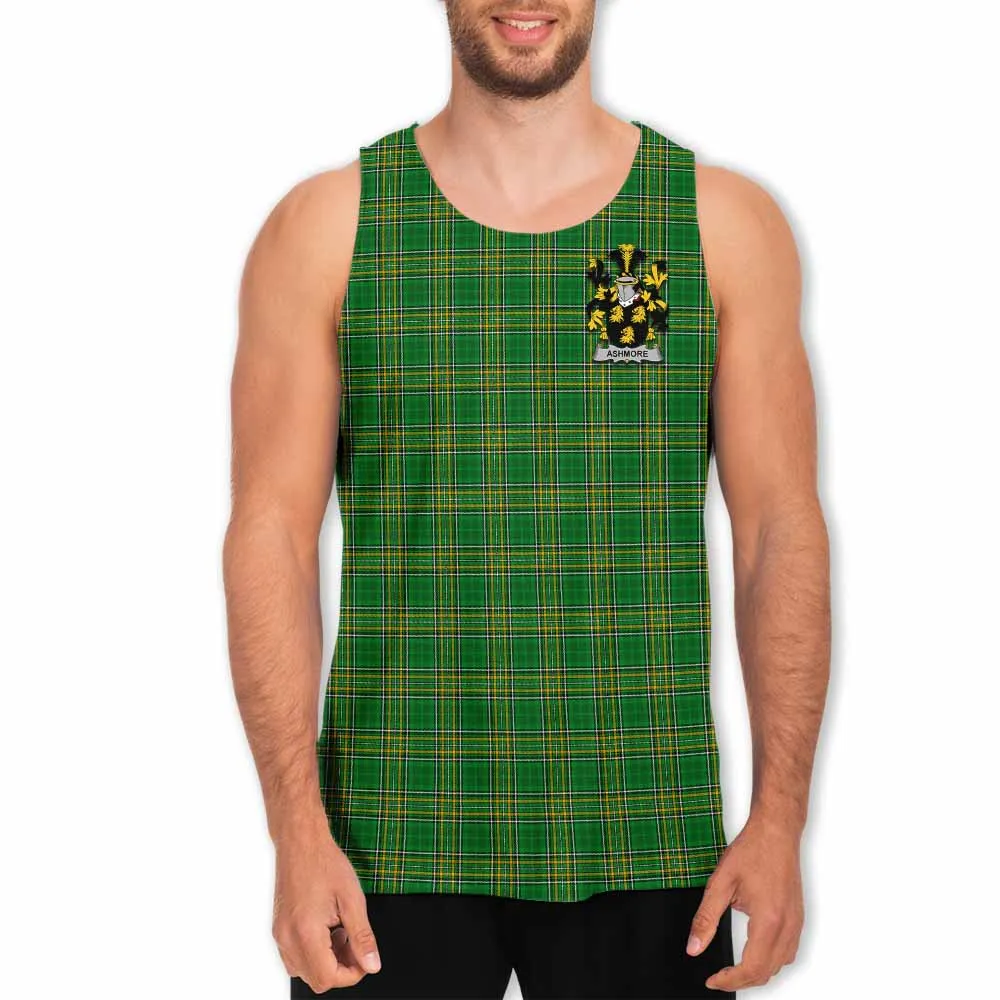 Ashmore Irish Clan Tartan Men's Tank Top with Coat of Arms