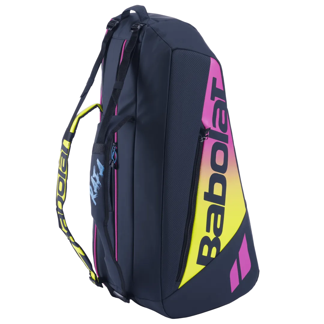 Babolat Pure Aero Rafa Origin 6-Pack Bag (Blue/Yellow/Pink)