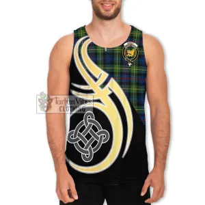 Bailey Modern Tartan Men's Tank Top with Family Crest and Celtic Symbol Style