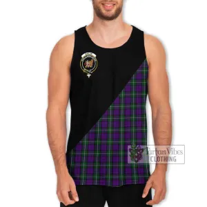 Baillie Highland Society Tartan Men's Tank Top with Family Crest and Military Logo Style