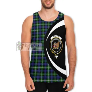 Baillie of Polkemmet Tartan Men's Tank Top with Family Crest Circle Style