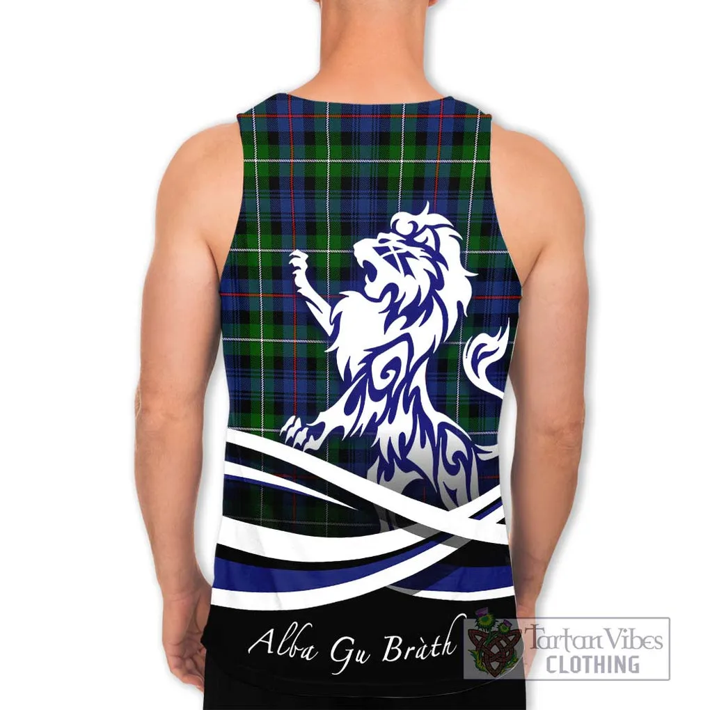 Baillie Tartan Men's Tank Top with Alba Gu Brath Regal Lion Emblem