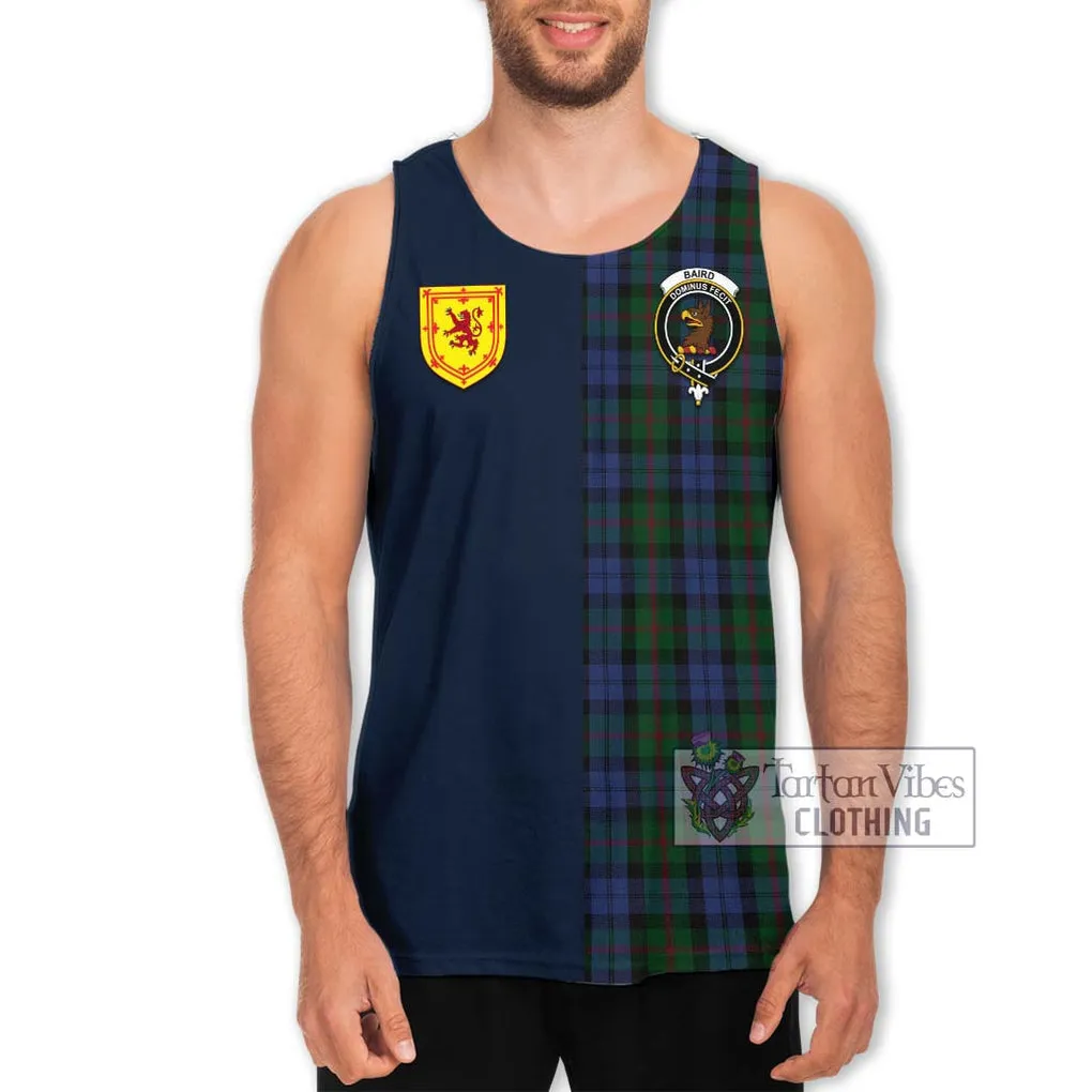 Baird Tartan Men's Tank Top Alba with Scottish Lion Royal Arm Half Style