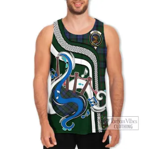 Baird Tartan Men's Tank Top with Epic Bagpipe Style