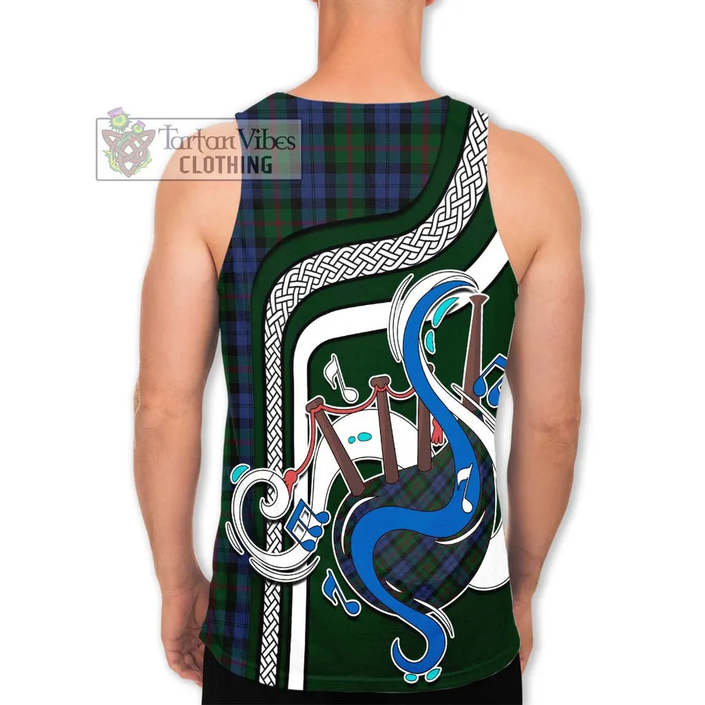 Baird Tartan Men's Tank Top with Epic Bagpipe Style