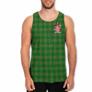 Barrett Irish Clan Tartan Men's Tank Top with Coat of Arms