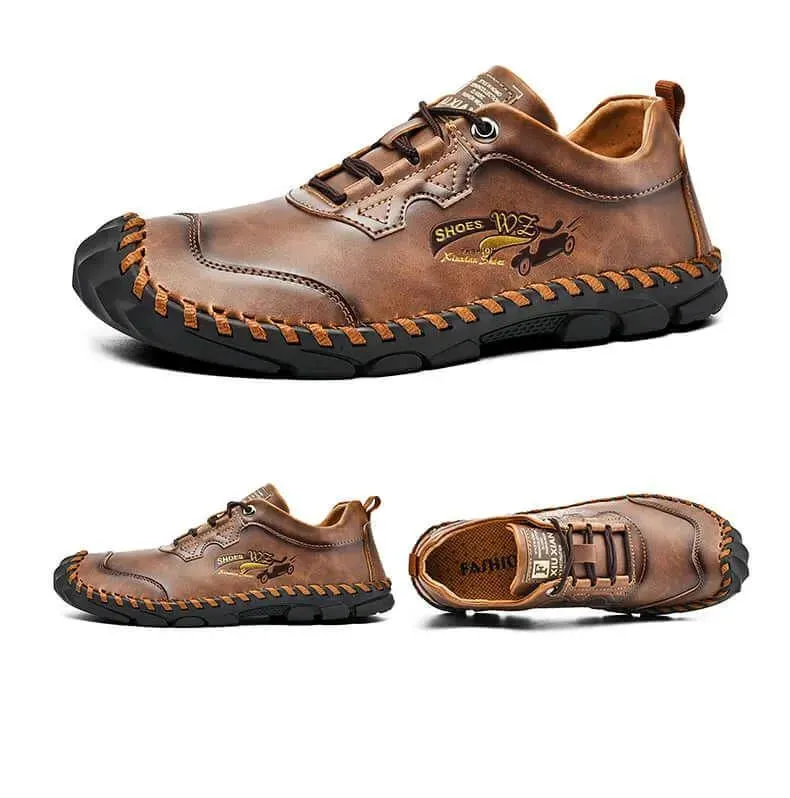 Basil Casual Leather Lace-Up Shoes