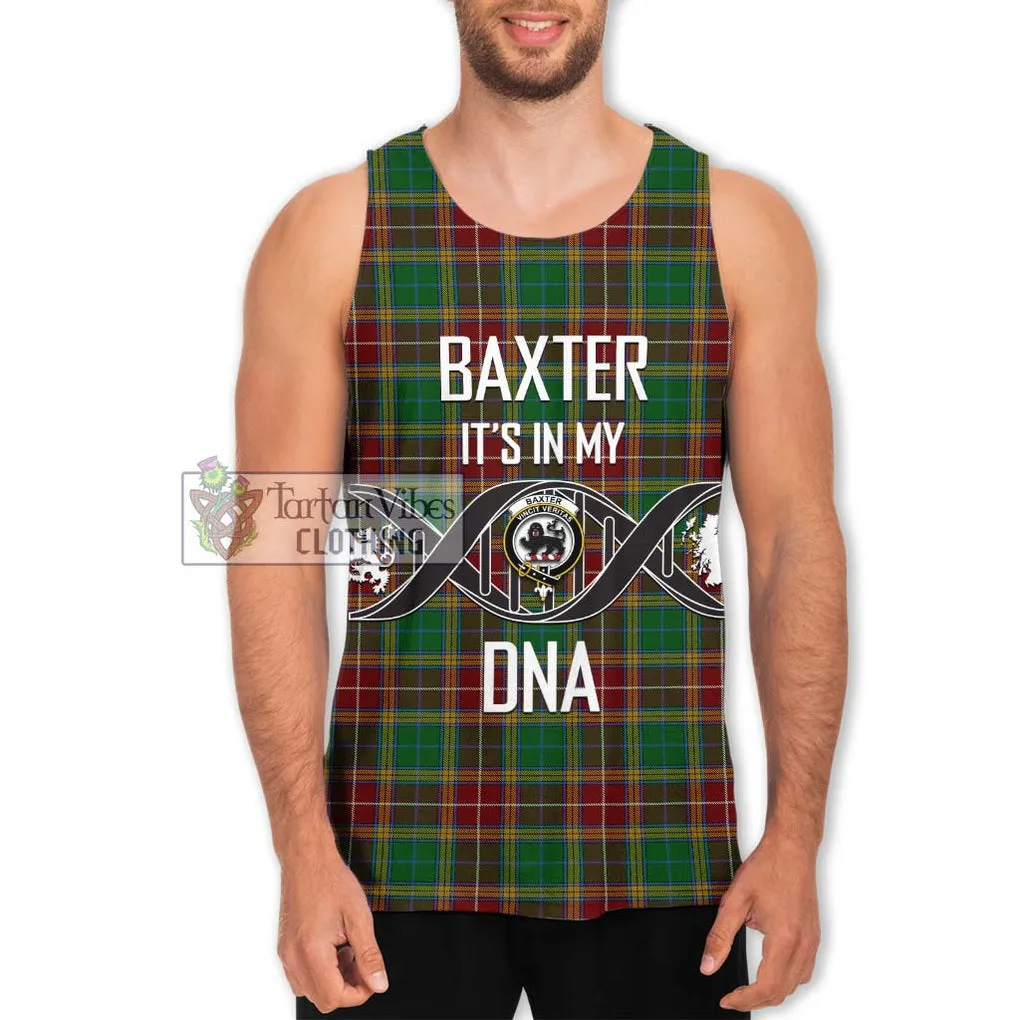 Baxter Tartan Men's Tank Top with Family Crest DNA In Me Style