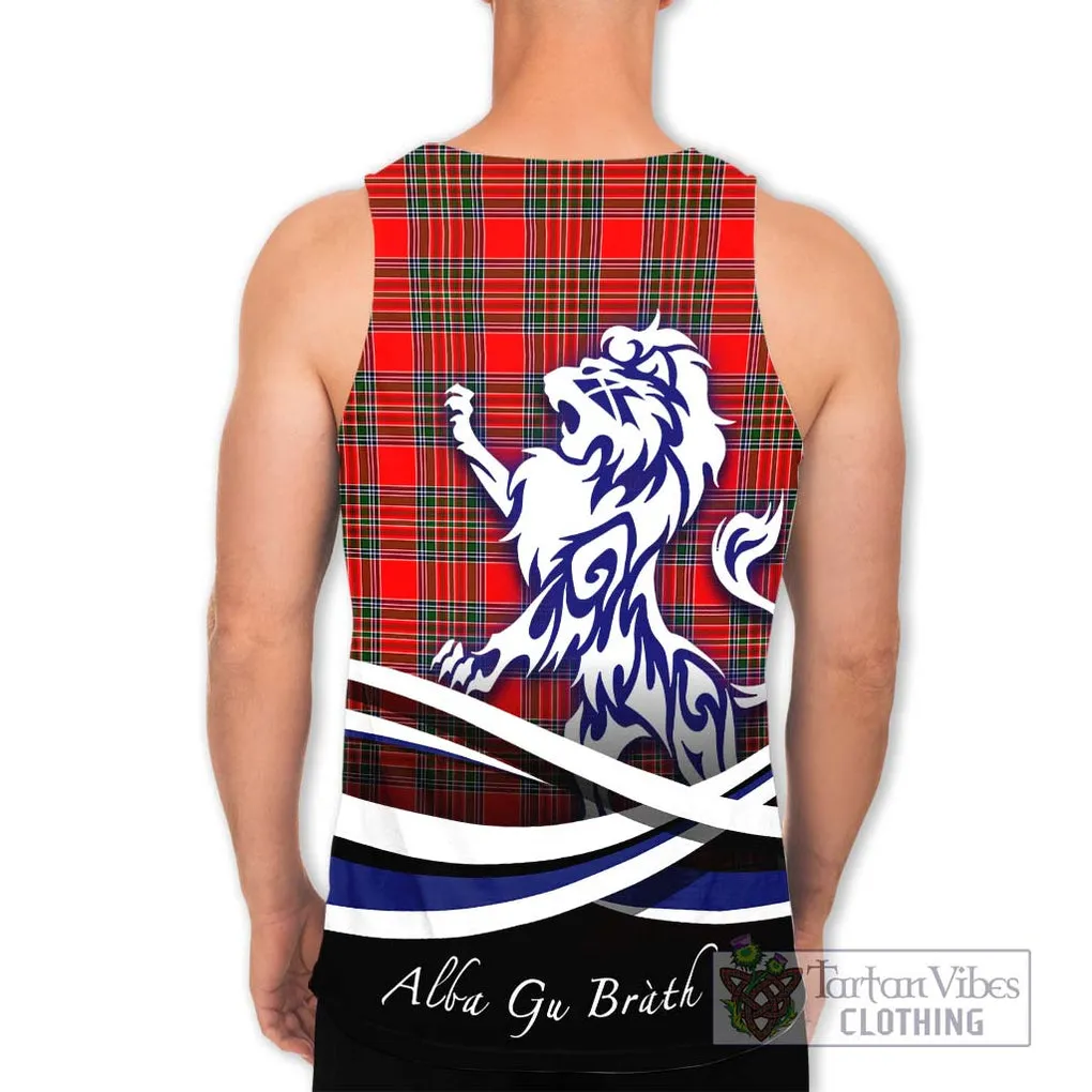 Binning Tartan Men's Tank Top with Alba Gu Brath Regal Lion Emblem