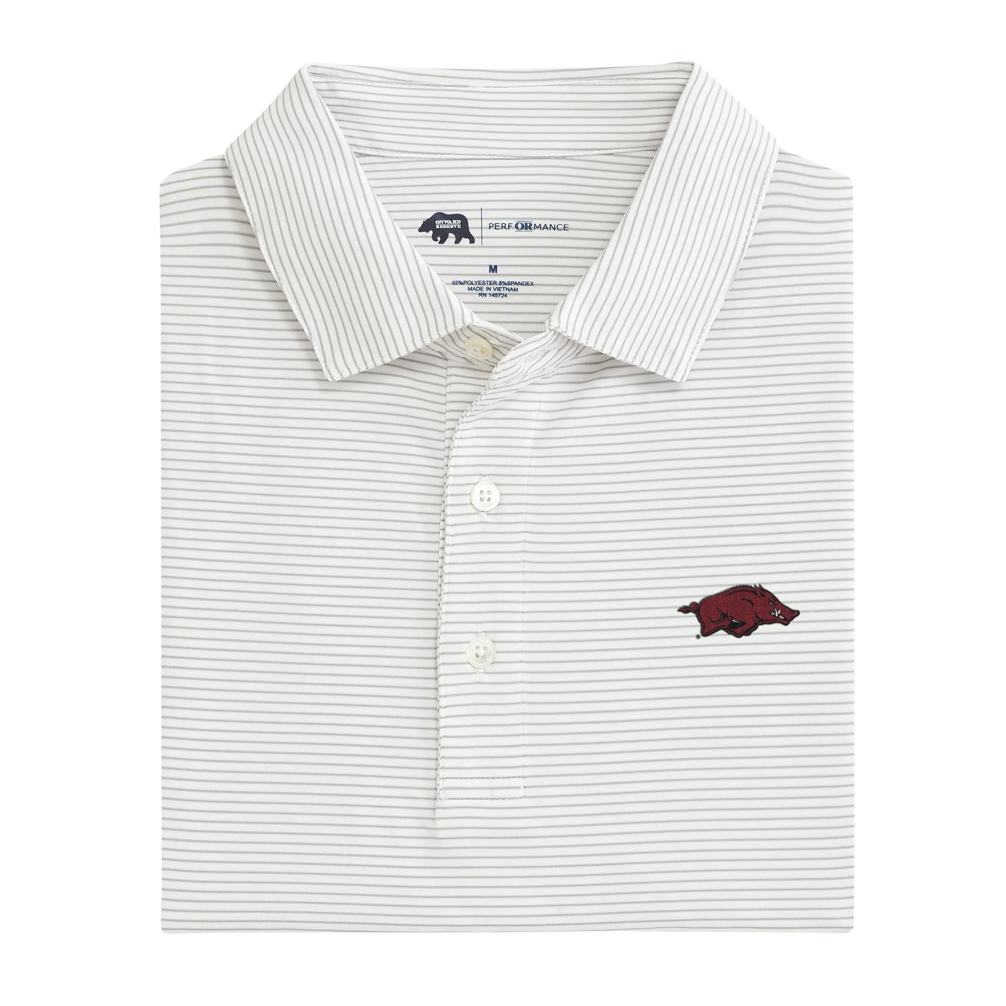 Birdie Stripe Arkansas Performance Polo