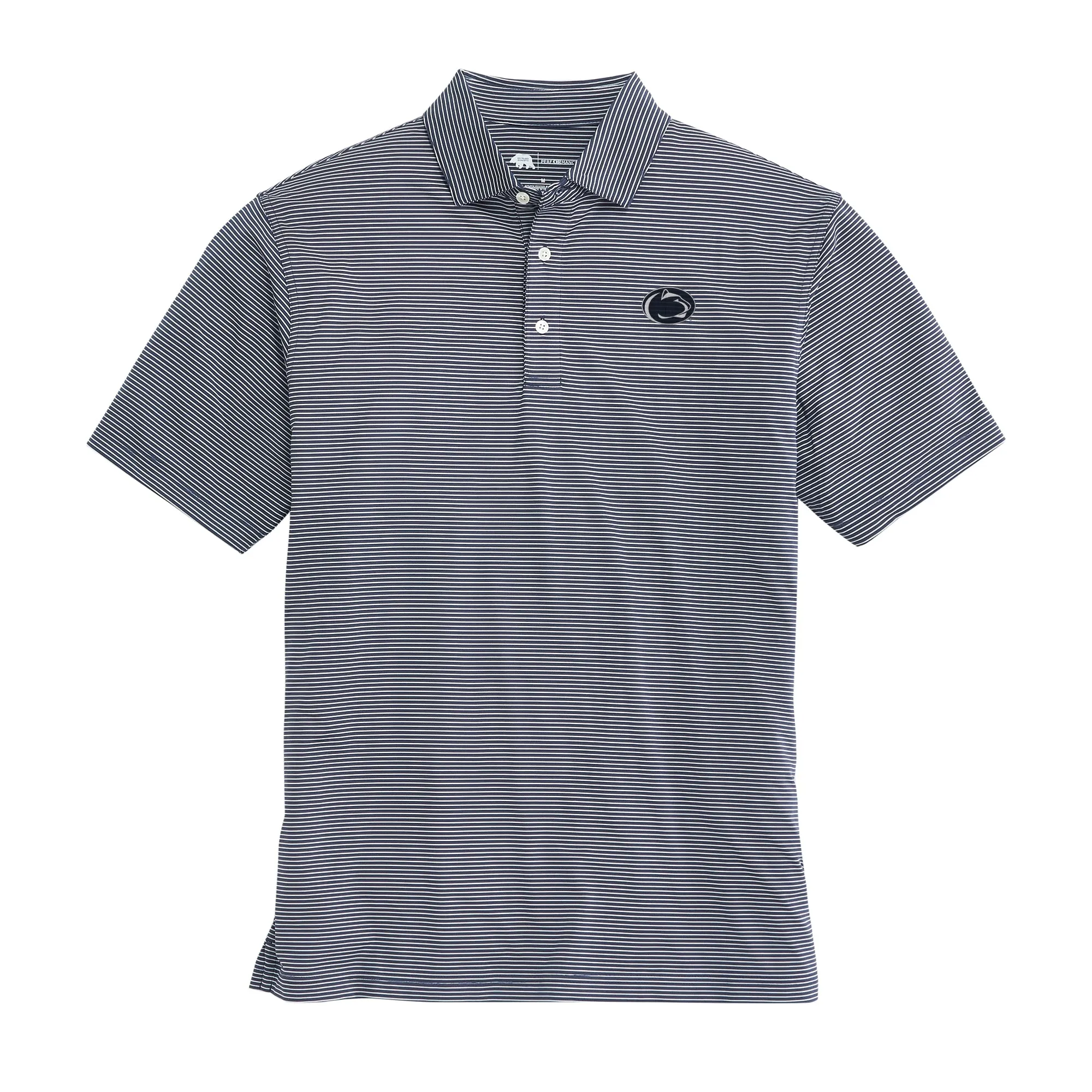 Birdie Stripe Penn State Performance Polo - Dark Denim