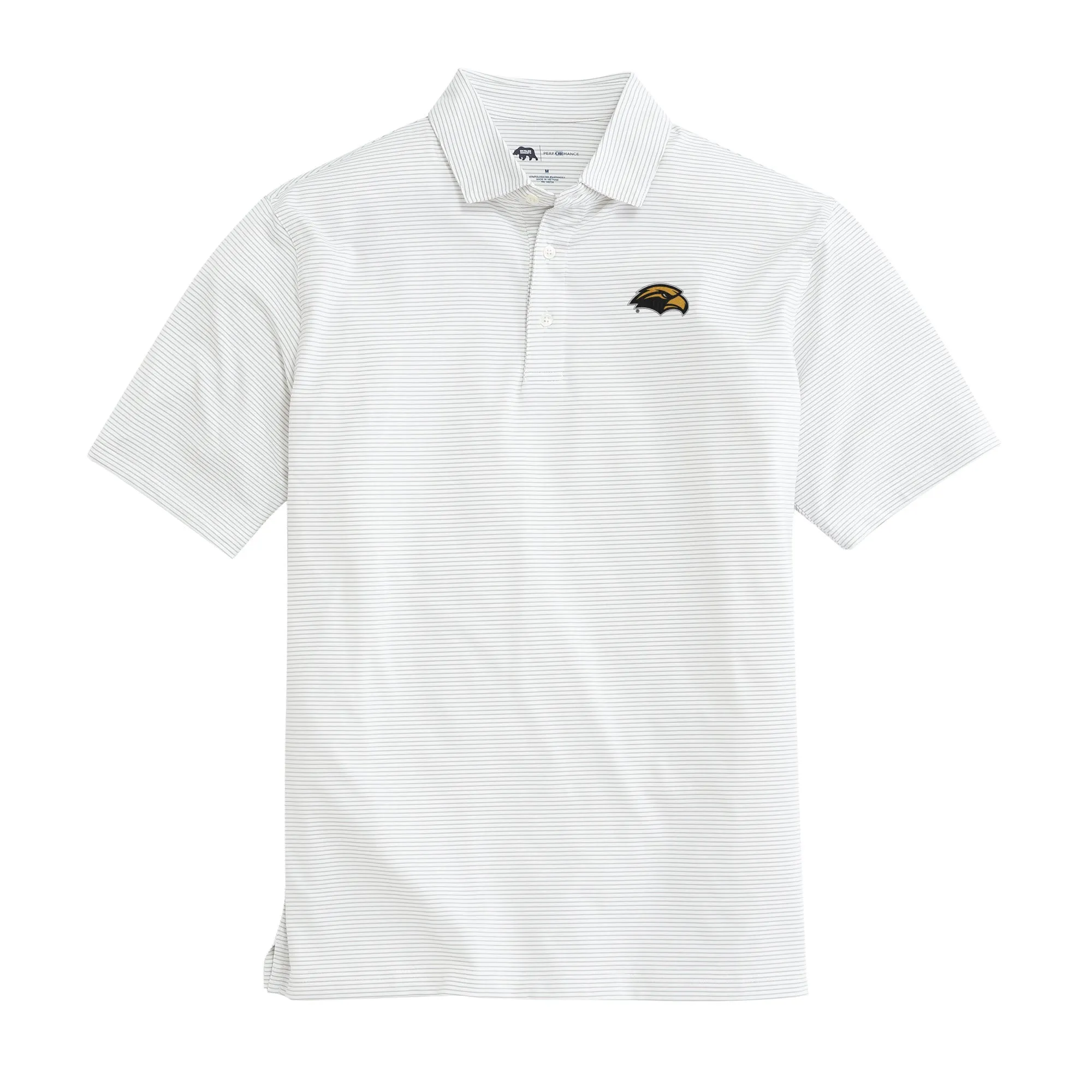 Birdie Stripe Southern Miss Performance Polo - Mirage Grey